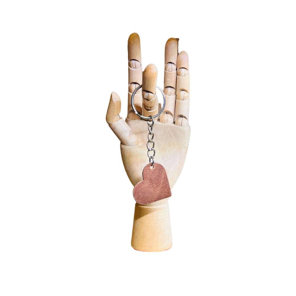 Leather Keyring - Heart