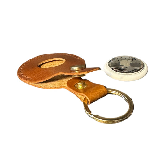 Leather AirTag Keyring