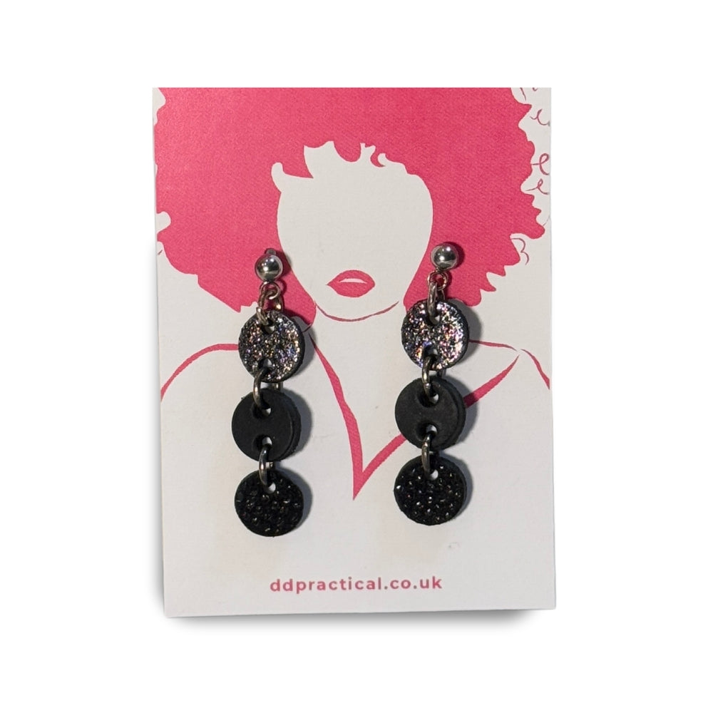 Leather Earrings - Buttons