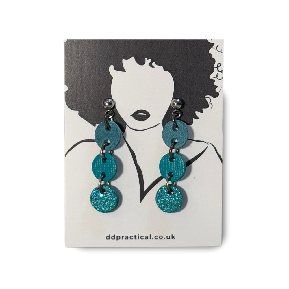 Leather Earrings - Buttons