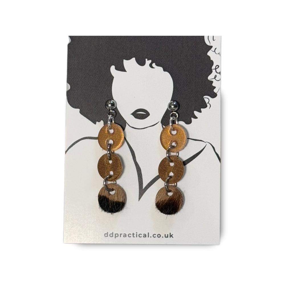 Leather Earrings - Buttons