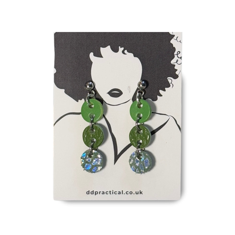 Leather Earrings - Buttons