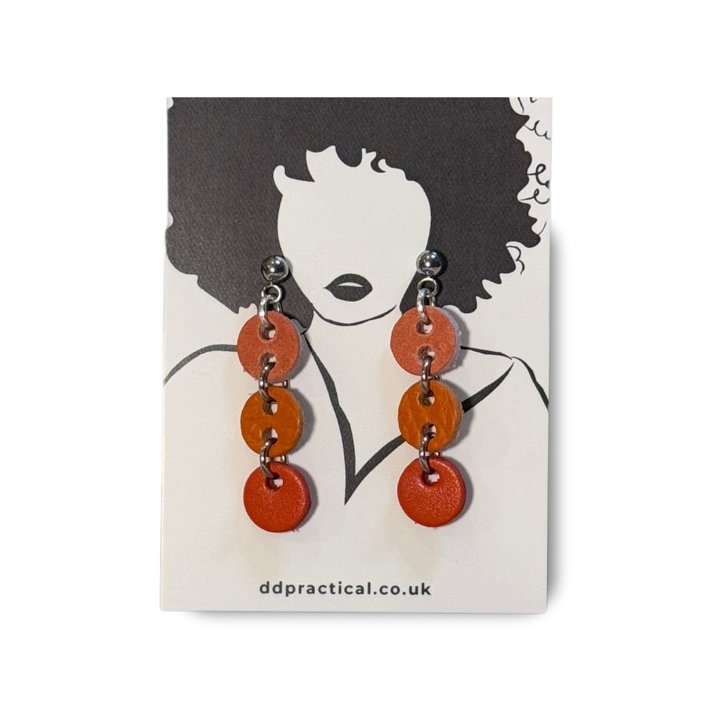 Leather Earrings - Buttons