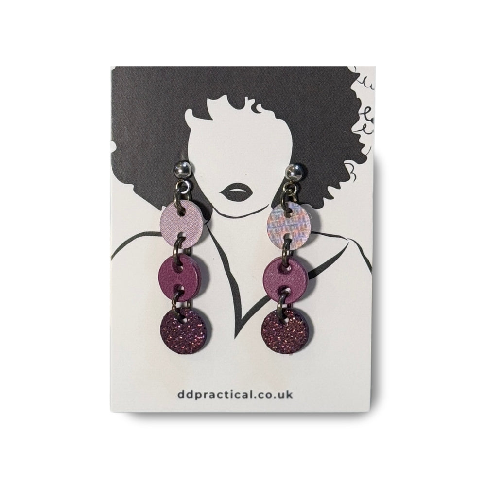 Leather Earrings - Buttons