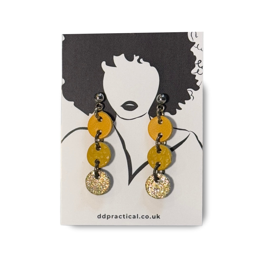 Leather Earrings - Buttons