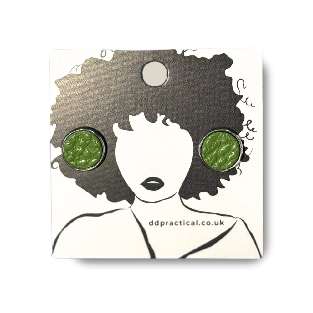 Leather Earrings - Fairground Studs