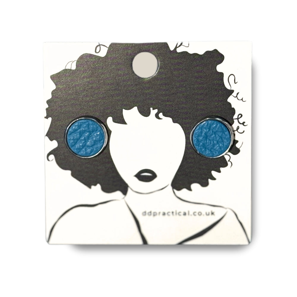 Leather Earrings - Fairground Studs