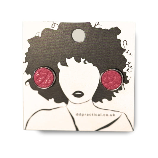 Leather Earrings - Fairground Studs