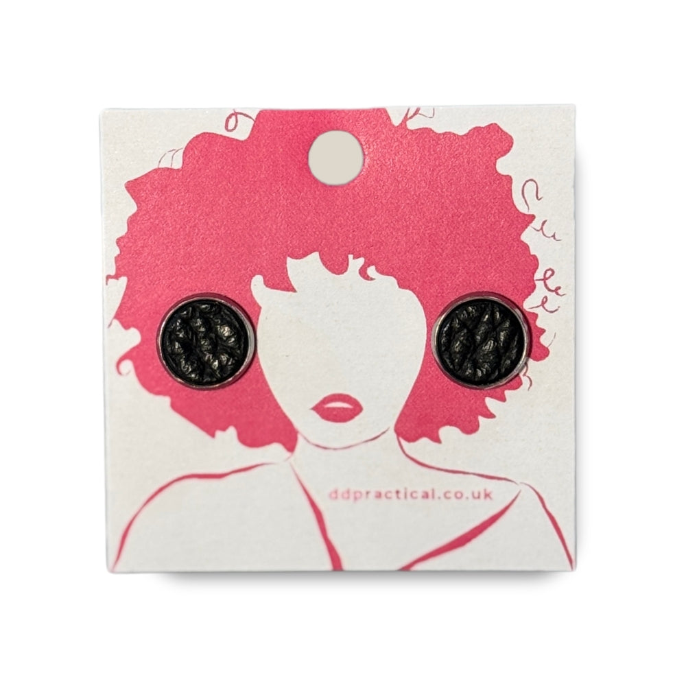 Leather Earrings - Fairground Studs