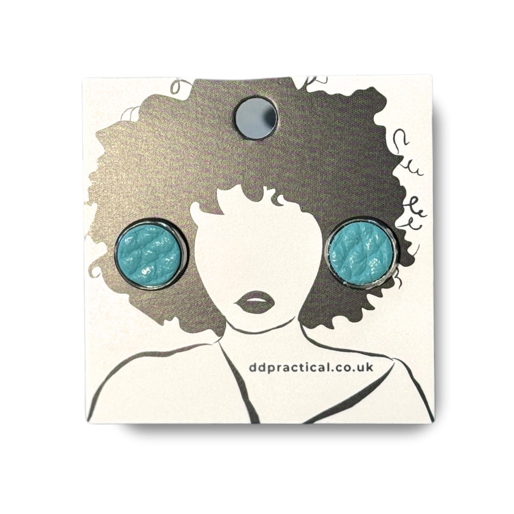 Leather Earrings - Fairground Studs