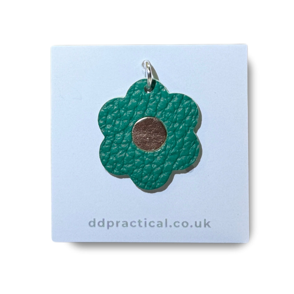 Leather Pendant - Flower