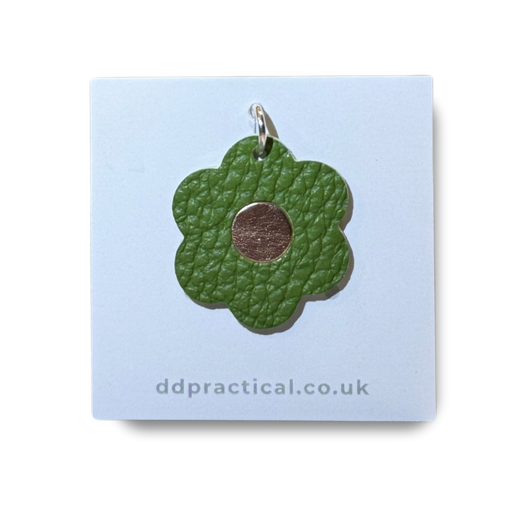 Leather Pendant - Flower