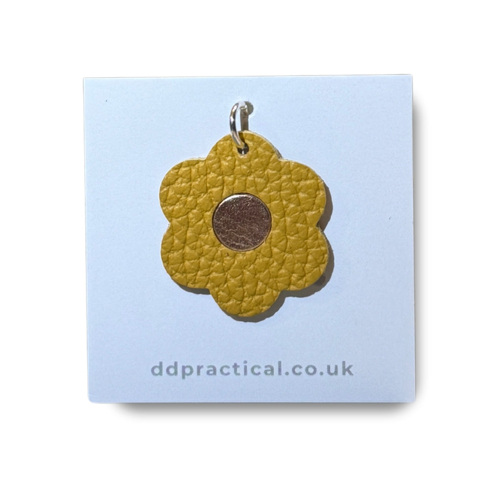 Leather Pendant - Flower