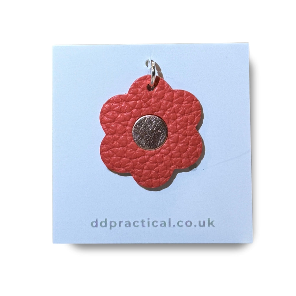 Leather Pendant - Flower