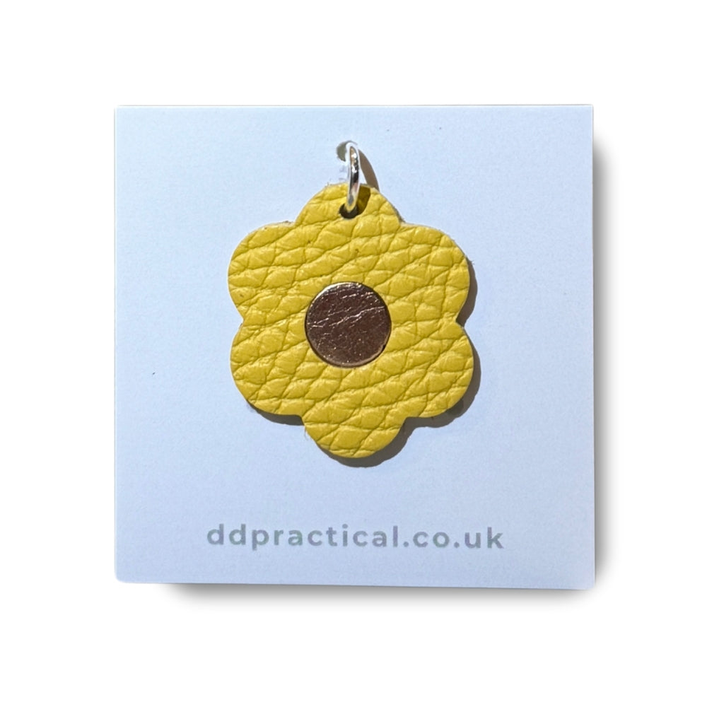 Leather Pendant - Flower