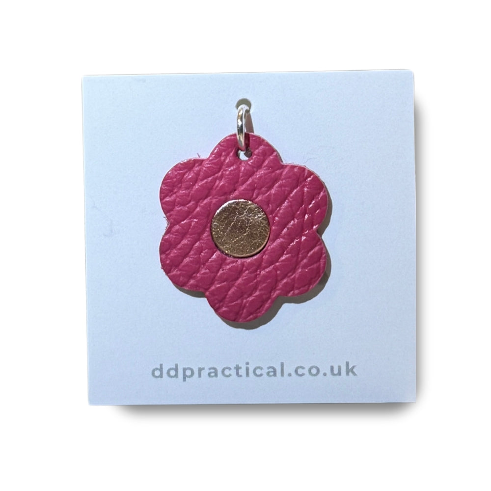 Leather Pendant - Flower