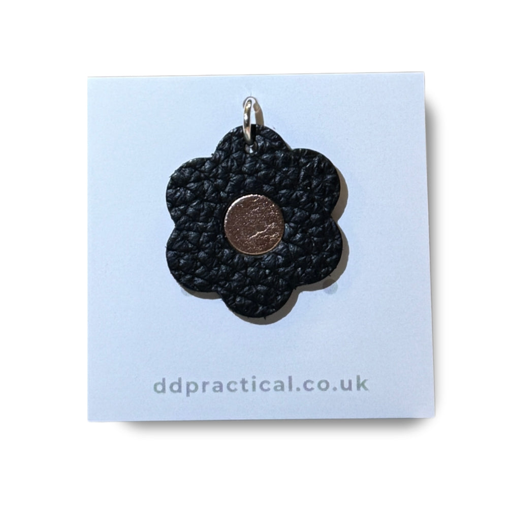 Leather Pendant - Flower