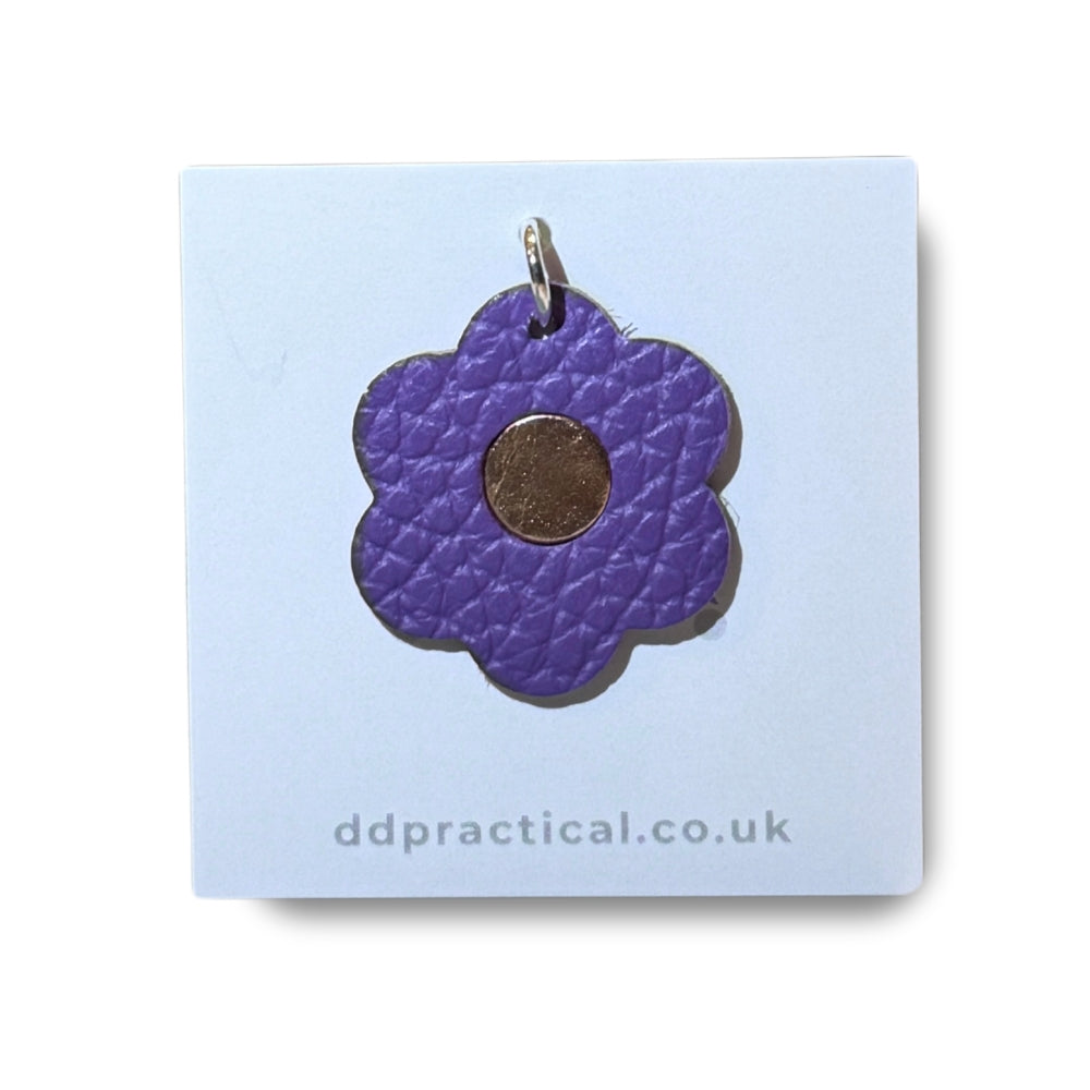 Leather Pendant - Flower
