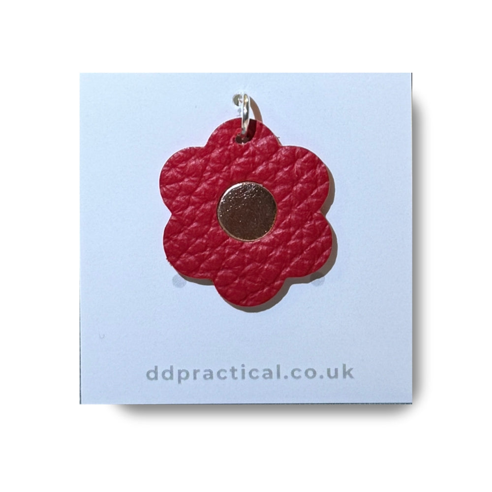 Leather Pendant - Flower