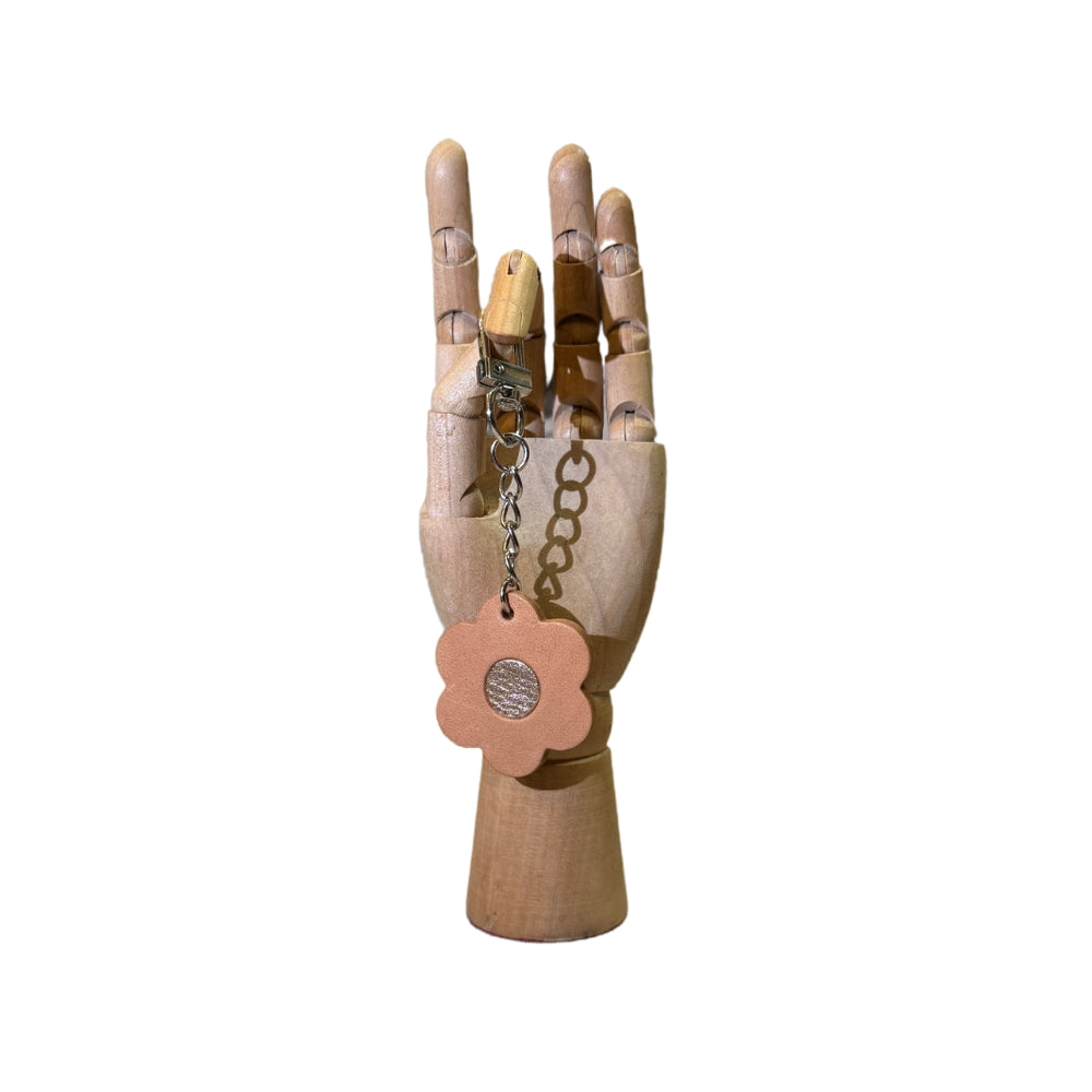 Leather Keyring - Flower