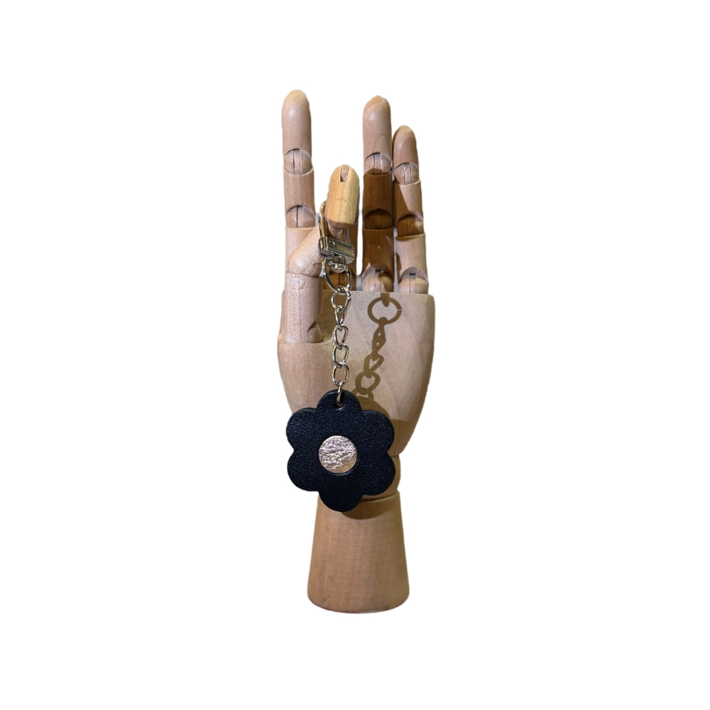 Leather Keyring - Flower