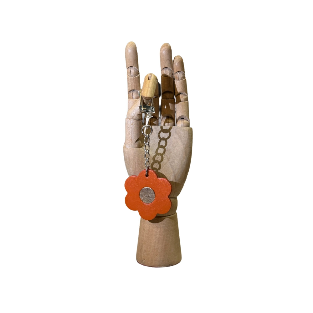 Leather Keyring - Flower
