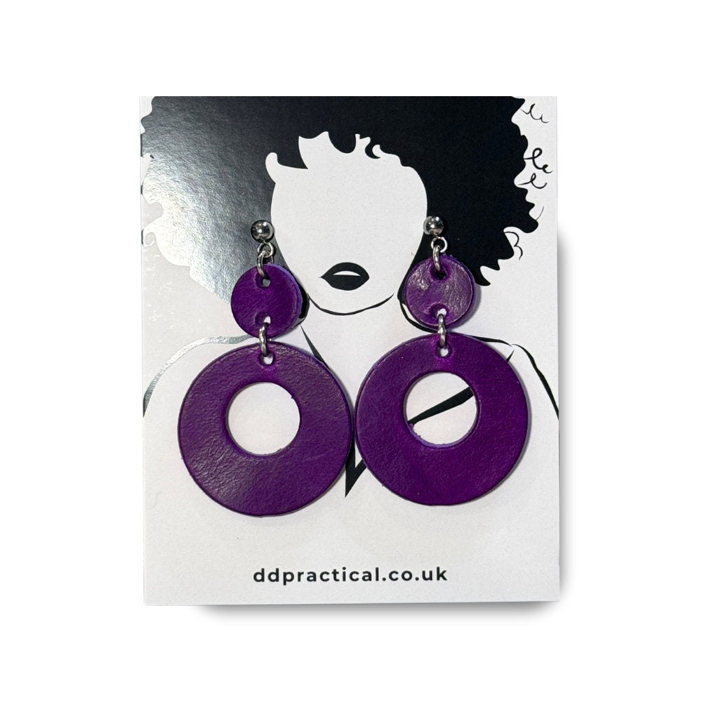 Leather Earrings - Funky