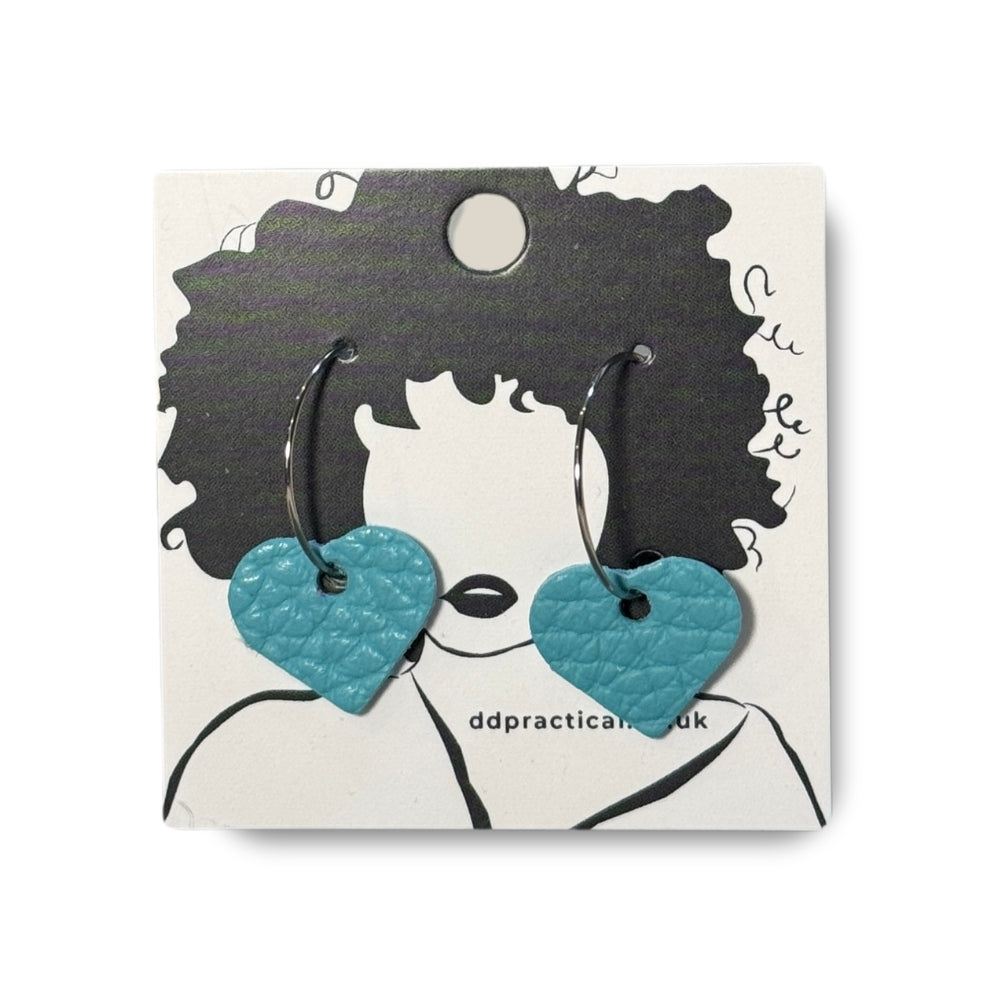 Leather Earrings - Hearts