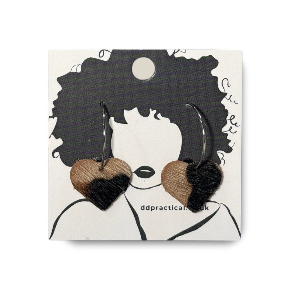 Leather Earrings - Hearts