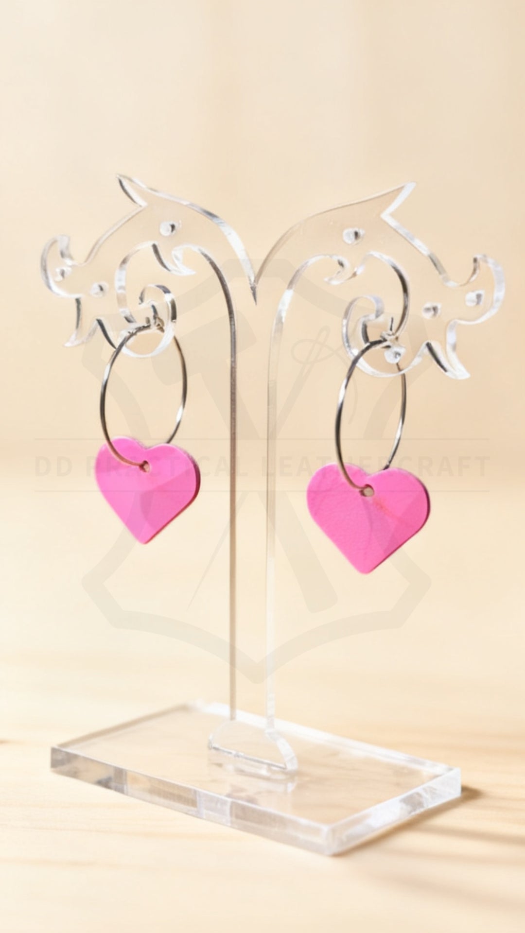 Leather Heart Earrings