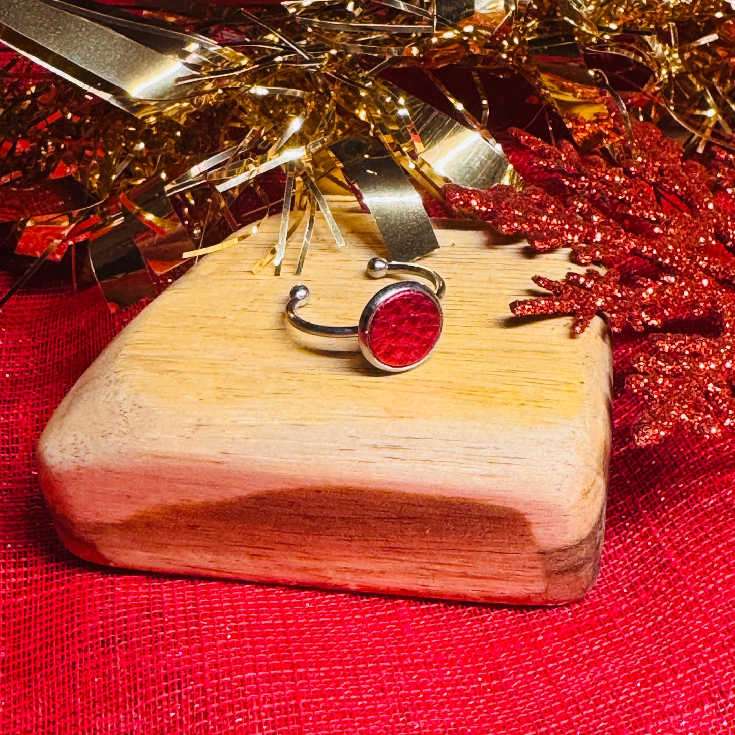 Leather & Stainless Steel Adjustable Rings