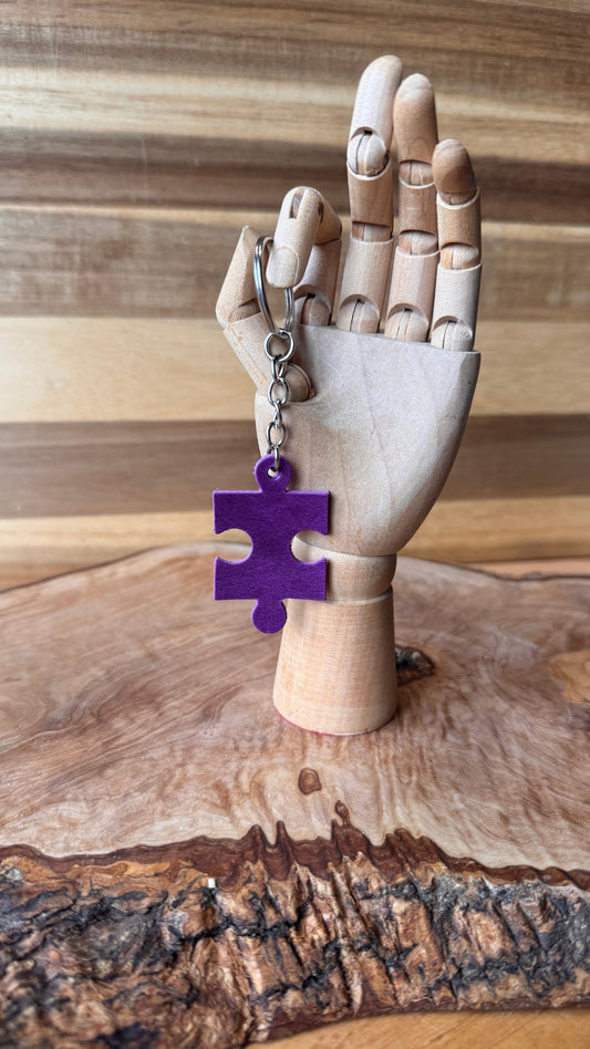 Leather Jigsaw Keyring