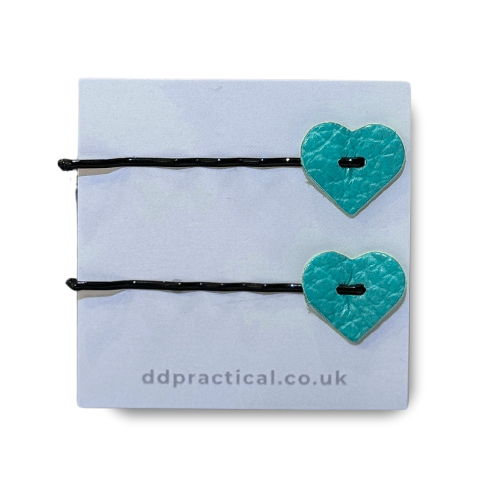 Leather Kirby Grip Accessories - Hearts