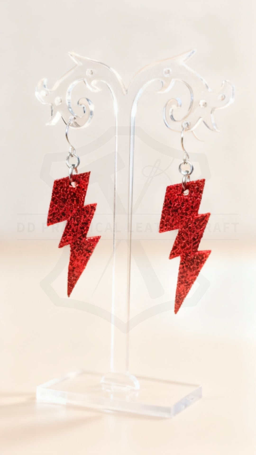 Leather Lightning Earrings