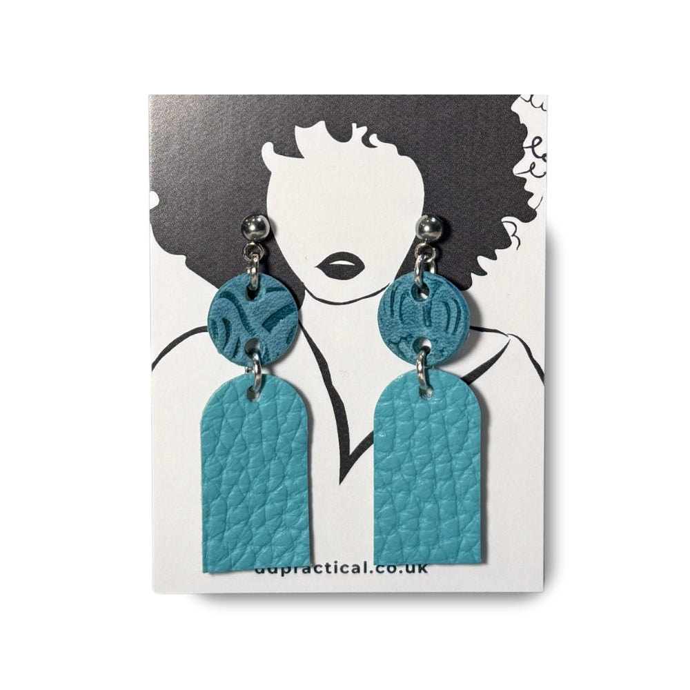 Leather Earrings - Lock