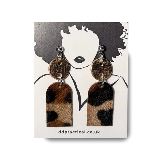 Leather Earrings - Lock