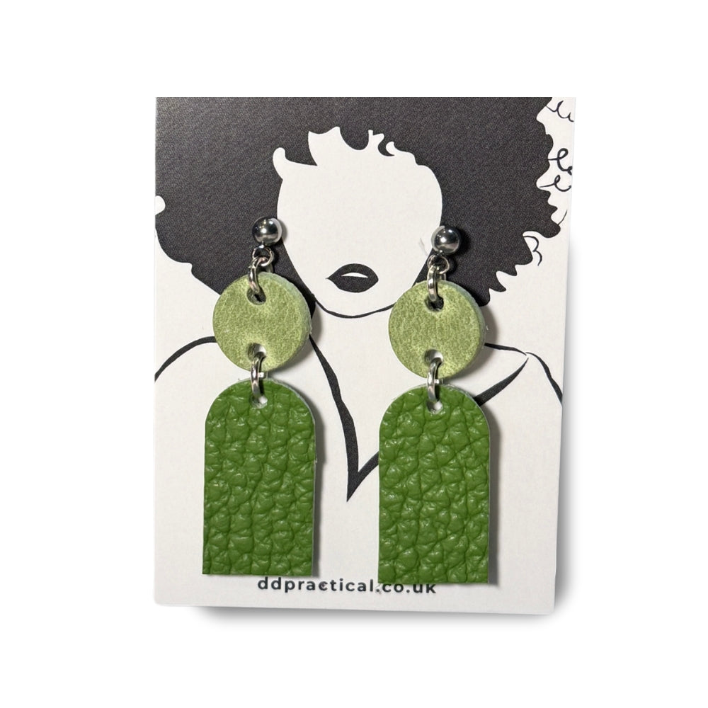 Leather Earrings - Lock