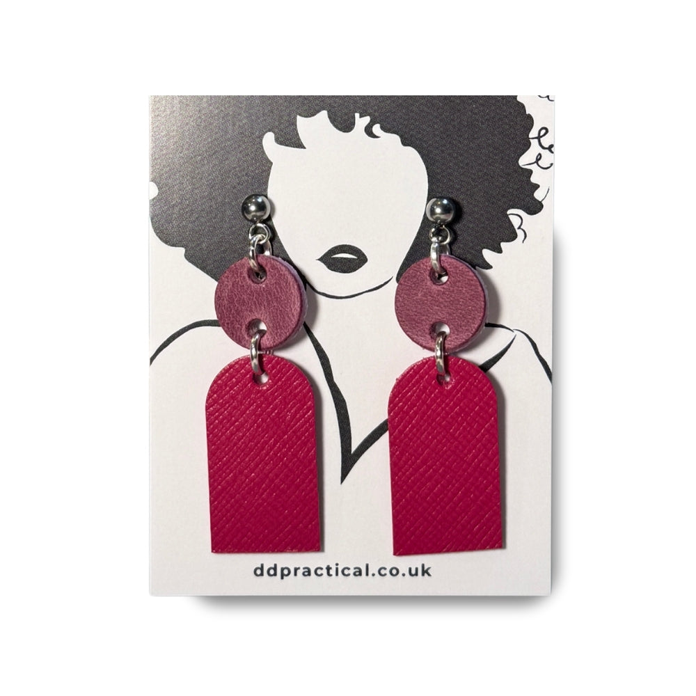 Leather Earrings - Lock