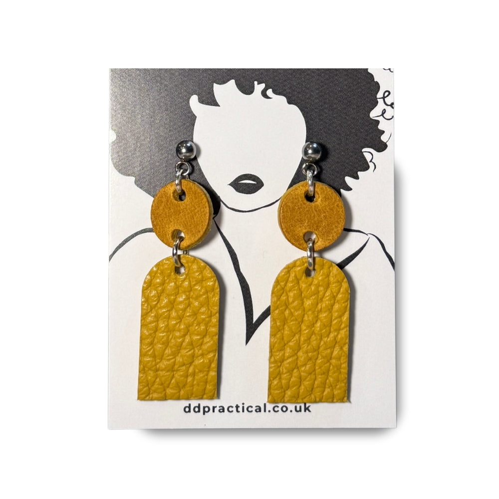 Leather Earrings - Lock