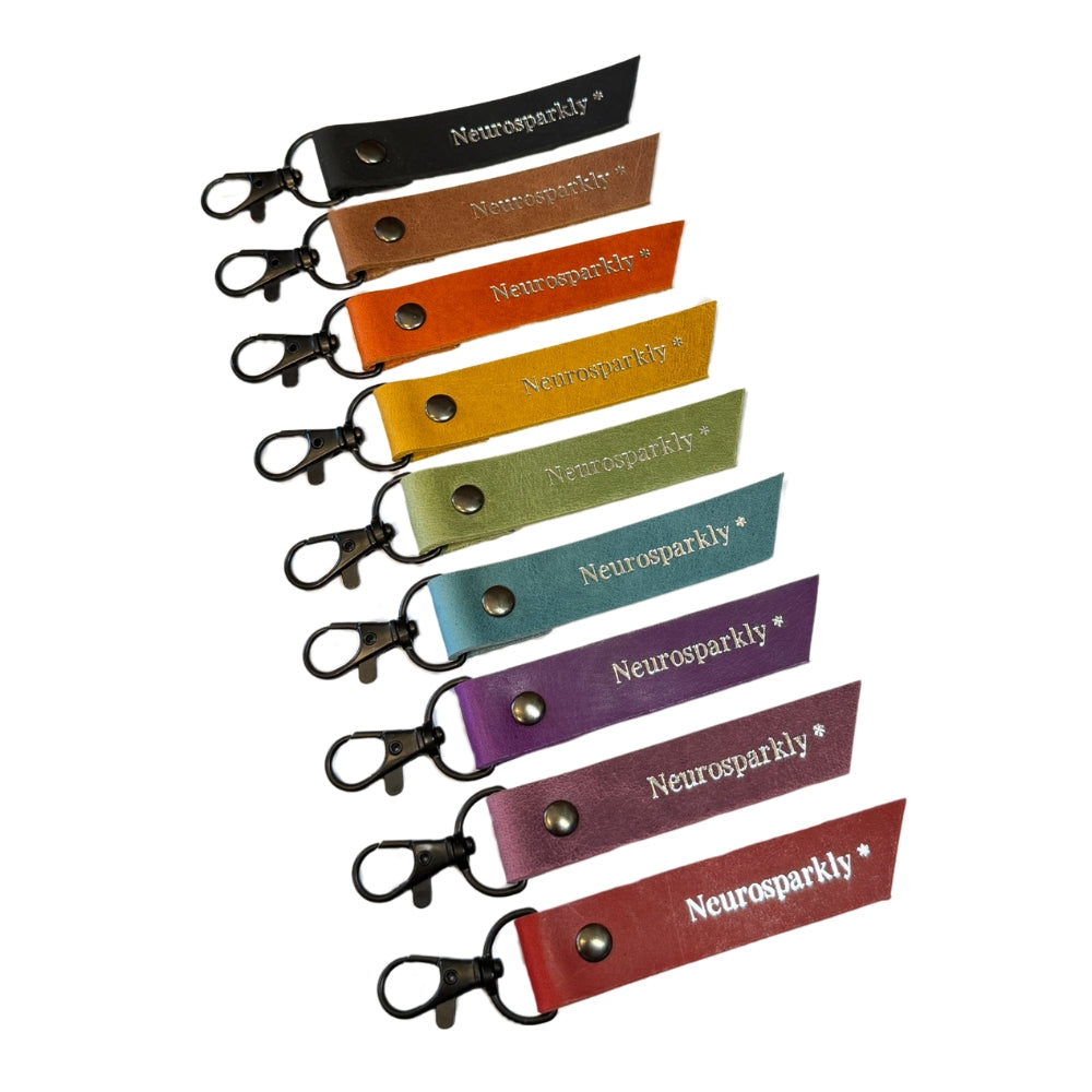 Leather Keyring - Neurodiverent