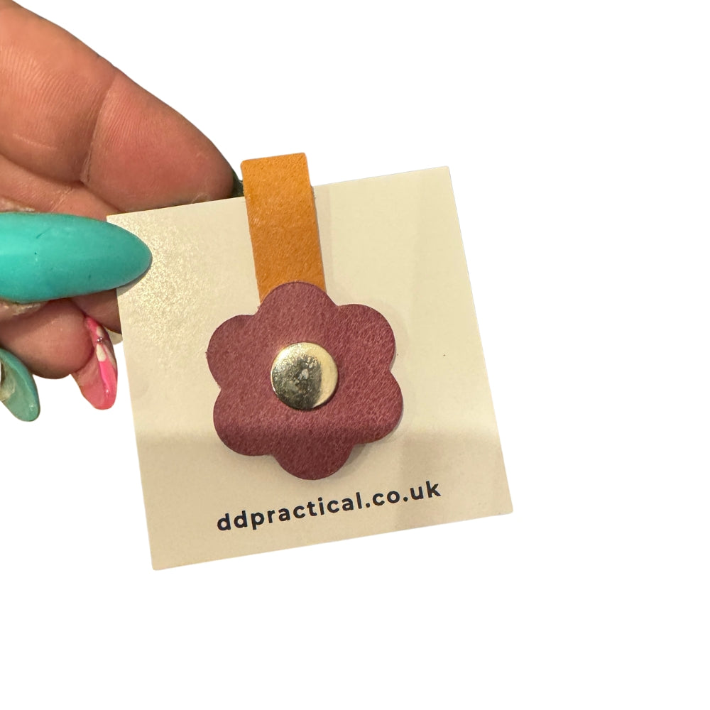 Leather Snap Flower