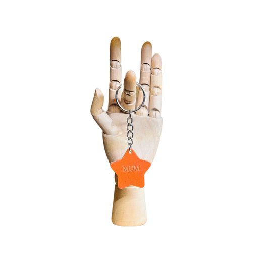 Leather Keyring - Star