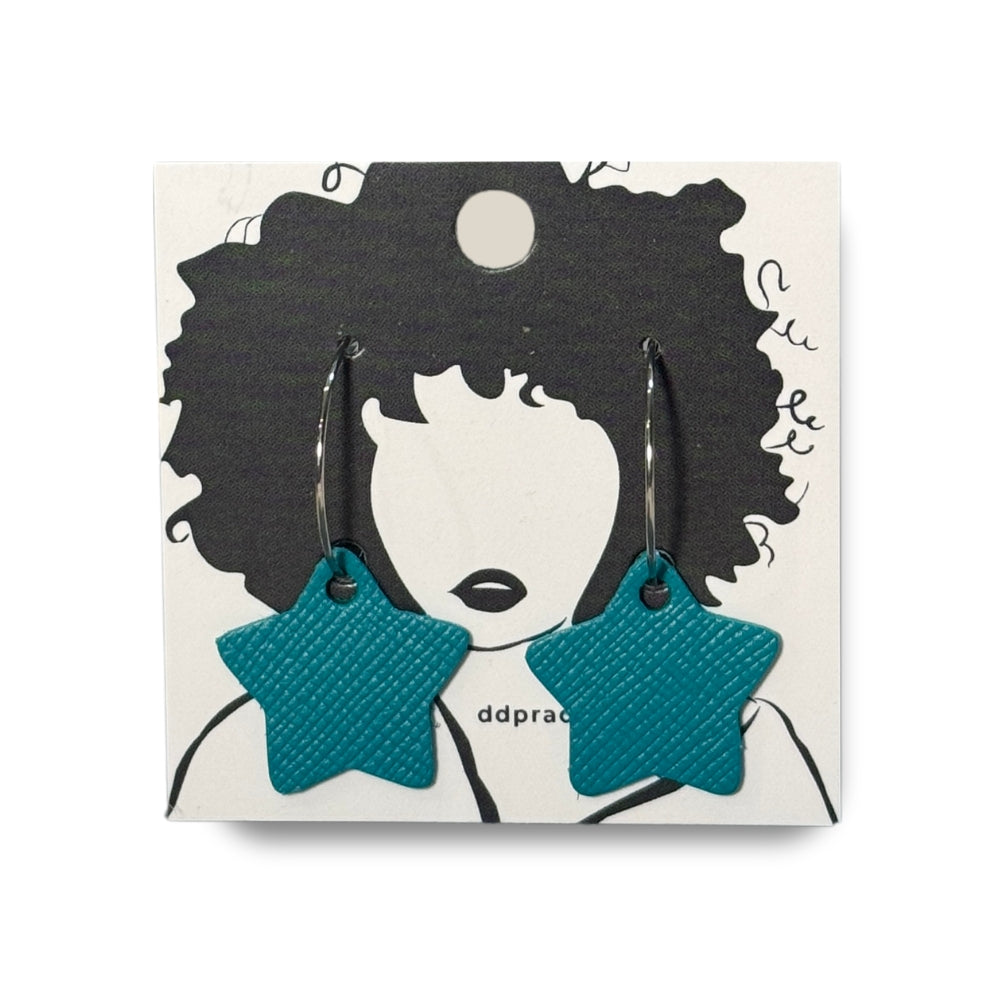 Leather Earrings - Stars