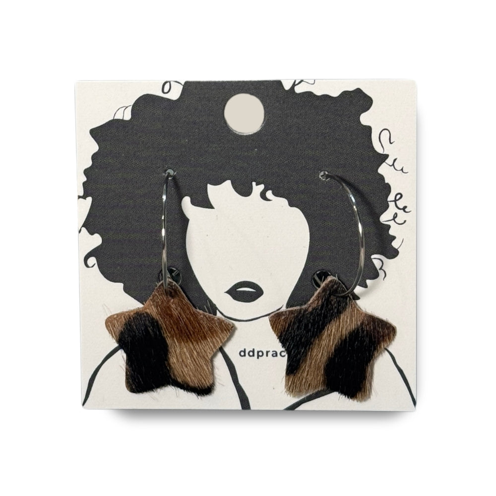 Leather Earrings - Stars