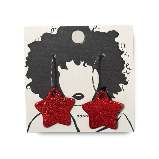 Leather Earrings - Stars