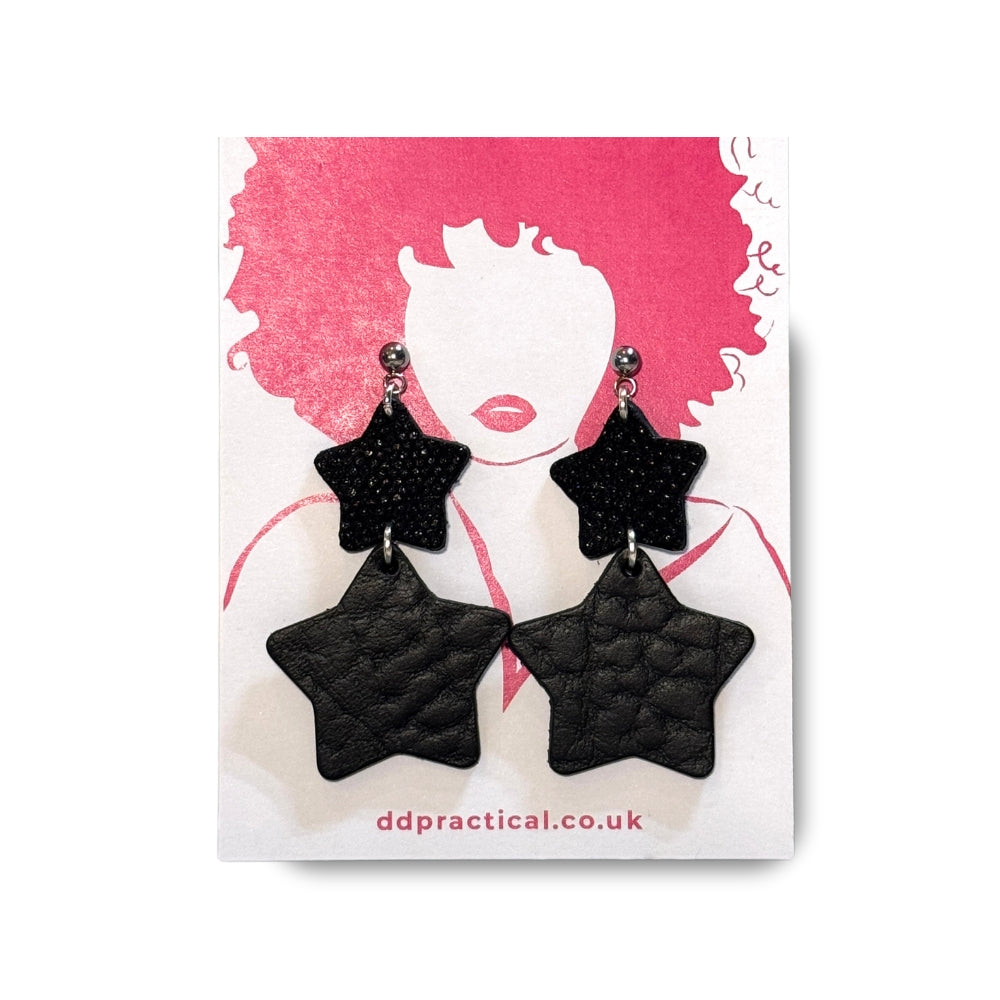 Leather Earrings - Stellar