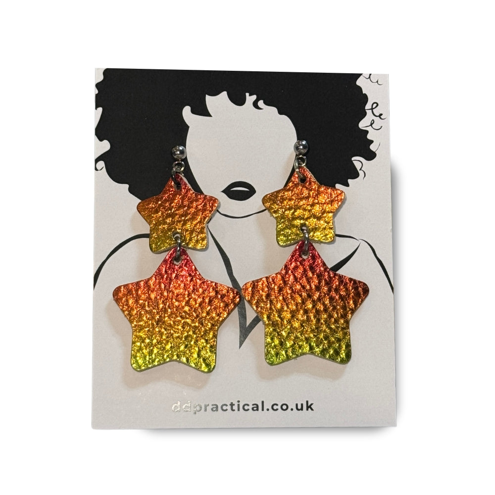 Leather Earrings - Stellar