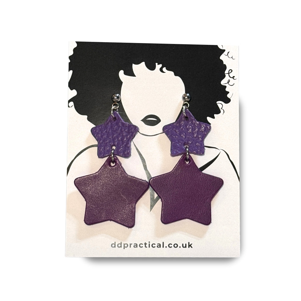 Leather Earrings - Stellar