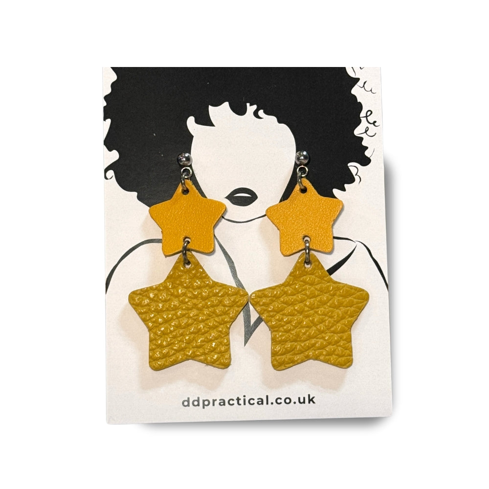 Leather Earrings - Stellar