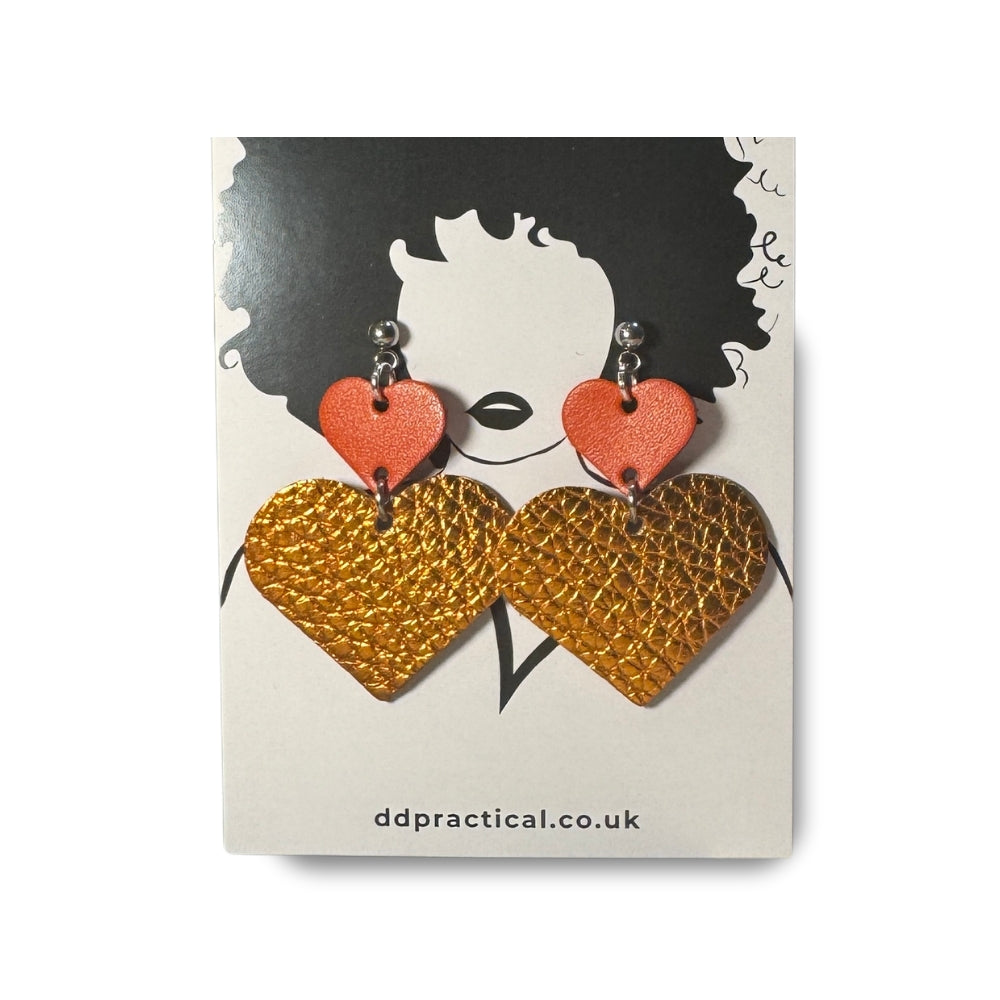 Leather Earrings - Sweetheart
